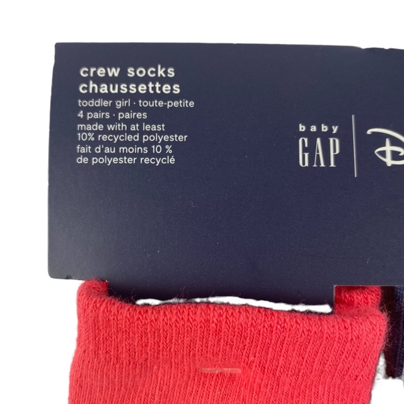 NWT GAP Disney S/4 Pairs Minnie Mouse Socks Size 6-12M - Picture 4 of 6